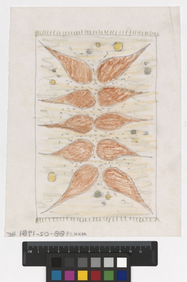 Göteborgs rådhus.
Skiss av matta.