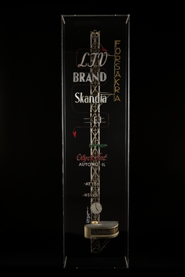 Arbetsmodell av reklammast för Stockholmsutställningen 1930