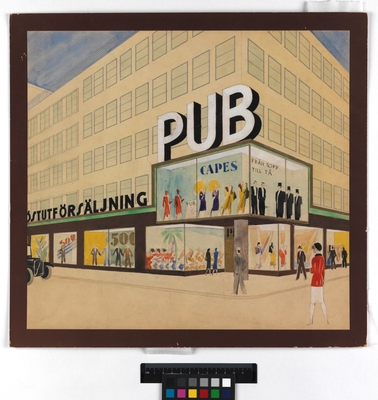 PUB Varuhus
Illustration av skyltfönster/fasad