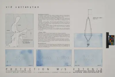 Gravplats för M/S Estonia
Övertäckning M/S Estonia
Presentation av isboj
Vid vattenytan