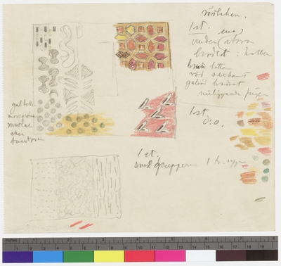 Göteborgs rådhus.
Skiss av matta.