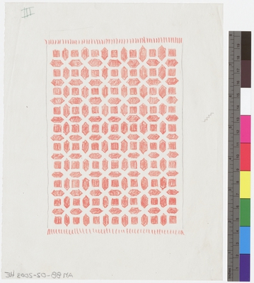 Göteborgs rådhus.
Skiss av matta.