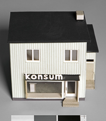 Konsumbutik
Modell av mataffär