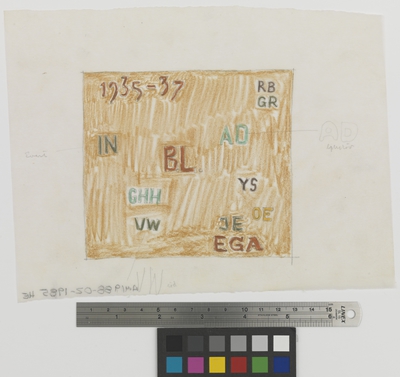 Göteborgs rådhus.
Skiss av matta.