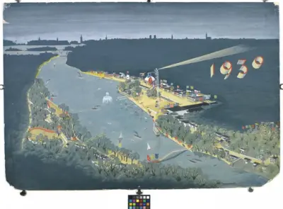 Stockholmsutställningen 1930, Illustration av utställningsområdet