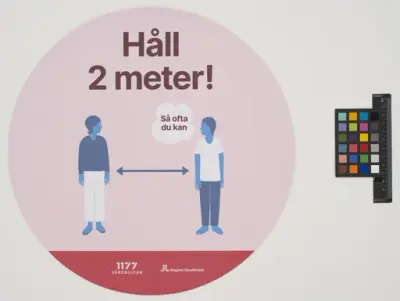 Kommunikation under pandemin.
Håll 2 meter!