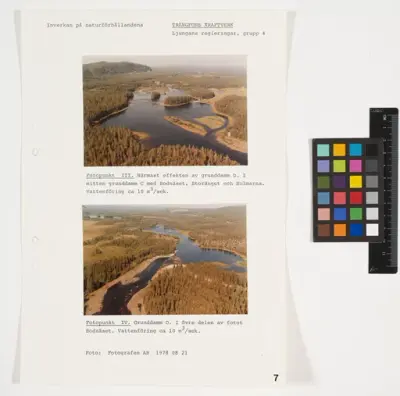 Trångfors kraftverk​.
Eftervård av kraftverksbygge.