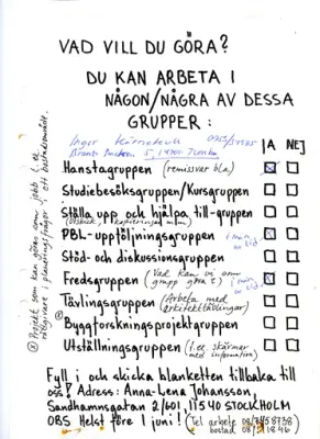 Kvinnors Byggforum
Enkät