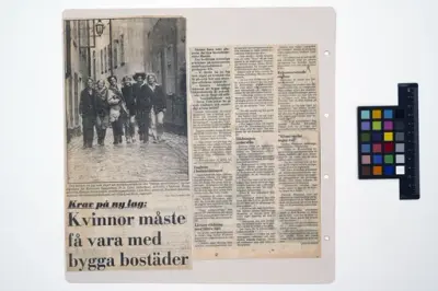 Artikel - Kommunens löner ojämlika trots samma arbetsuppgift
Artikel - Kvinnor måste få vara med bygga bostäder