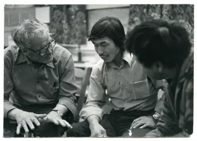 Resolute Bay, studieresa.
Ralph Erskine och invånare i Resolute Bay.