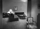 Vardagsrumsinteriör, direktör Ewers hem. Nordiska Kompaniet.