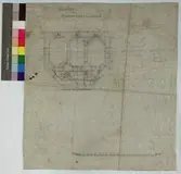 Planer till restaurantflygeln. Plan af källarvåningen.