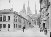 Stadshotellet Uppsala i hörnet av Drottninggatan och Trädgårdsgatan, Fjärdingen, Uppsala 1901 - 1902