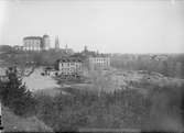 Akademiska sjukhuset och Uppsala slott från sydost, Uppsala 1901 - 1902