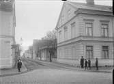 Sturegatan från Skolgatan, Luthagen, Uppsala 1908