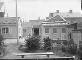 Gårdsinteriör, Linnégatan 10, kvarteret Örtedalen, Dragarbrunn, Uppsala 1908