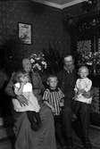 Familjen Jansson sannolikt år 1921, Fexboda, Viksta socken, Uppland