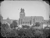 Uppsala domkyrka från Slottsbacken, Uppsala 1860-tal
