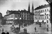 Reprofotografi - Stora torget, kvarteret Rådhuset, Uppsala 1890-talet