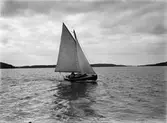 Segelbåt, sannolikt på Ekoln, Uppland