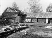 Gårdsmiljö med ladugård - Zetterberg, Hållen, Hållnäs socken, Uppland, sannolikt 1930-tal