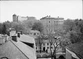 Stadsvy med Uppsala slott och Carolina Rediviva, Uppsala