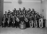 Musikgudstjänst och instrumentinvigning på Frälsningsarmén, Uppsala 1935