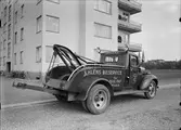 Bärgningsbil från Åhléns Bilservice, Uppsala 1939