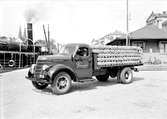 Lastbil International från AB Wolrath & Co i Uppsala hamn, Uppsala juli 1937
