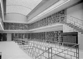 Uppsala stadsbibliotek, Östra Ågatan, Uppsala, interiör oktober 1941