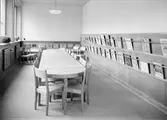 Uppsala stadsbibliotek, Östra Ågatan, Uppsala, interiör oktober 1941