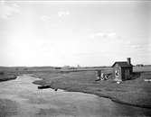 Sävjaån vid Kuggebro, Danmarks socken, Uppland april 1923