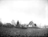 Börje kyrka med omgivning, Börje socken, Uppland maj 1916