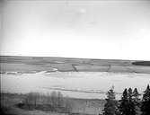 Landskapsvy vid Övre Föret där Sävjaån rinner ut i Fyrisån, Ultuna, Uppsala 1915