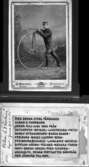 Alban E. Thorburn med höghjulig cykel i Genua