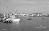 Fiskebåt vid stora bryggan i Stocken 1955.