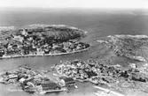 Flygfoto över Marstrand.





