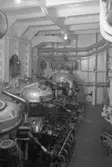 Interiör från fartyg 114 M/S Hjördis Thordén, maskiner.
