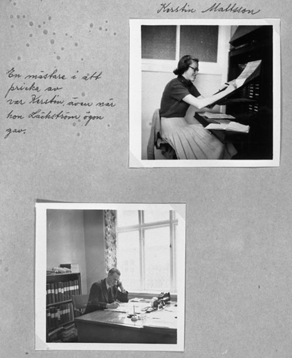Holger Eriksson, Upper picture: Kerstin Mattsson A master in pricking off, was Kerstin, even when Läckström’s eyes gave.