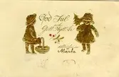 Notering på kortet: God Jul och Gott Nytt År.