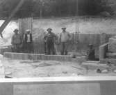 Fångdamm för stödmur vid sekt. 2. Mars 1931. Byggandet av Sotekanalen