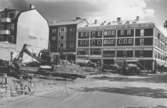 Enköping, kvarteret Borgmästaren nr 4 och Apotekaren nr 15. Oktober 1957
