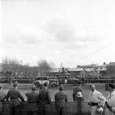 Stock-car-tävling på Junexvallen den 1 maj 1955 som arrangerades av Huskvarna Motorklubbb. Det kom 5 000 åskådare. Vinnare var Ingvar Alfredssson, Nol.