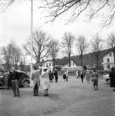 Huskvarna Skolors Gossmusikkårs avresa till Norge den 15 maj 1955.