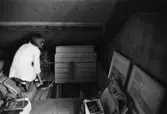 Bostadshus på Roten M 22 i Mölndals Kvarnby som användts som ateljé, 1972.