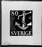 Ej realiserade förslag till nya frimärkstyper 1951. Konstnär: Lars Norrman. Motto: 