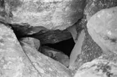 Ingång till Börsåsbergets grotta. Hällesåker 1991.