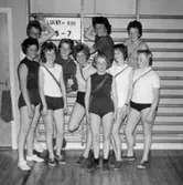 Flickor i gymnastiksalen, Centralskolan (nuv. Kyrkskolan) 1960.