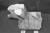 Dokumentation av lagning av skulpturer Bacchus och Flora efter sönderslagningen 1993.