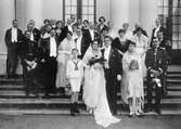 Bröllop mellan Margareta Carlsdotter Sparre och Georg Wendell på Gunnebo slott den 25 september 1922.